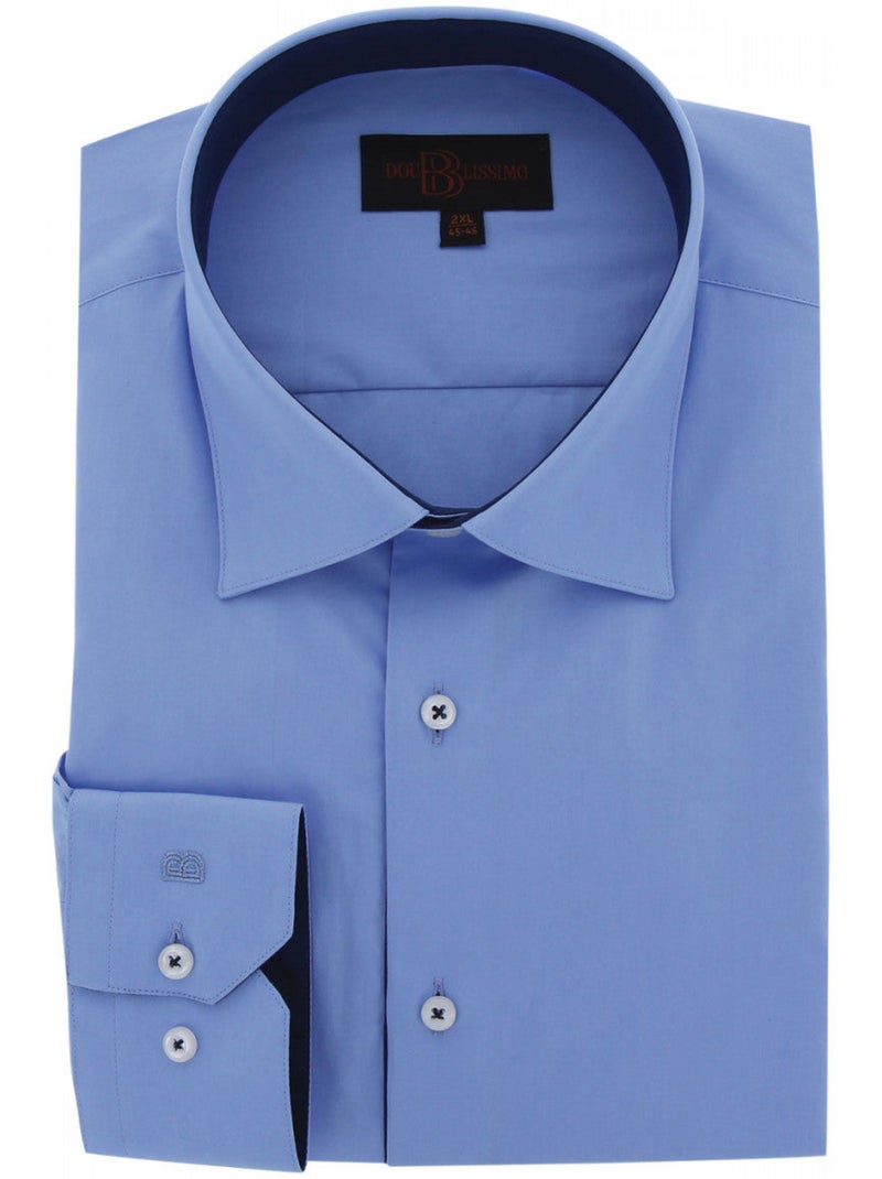Chemise homme grande taille tissu uni coupe droite CLASSOPO Doublissimo Bordeaux , 51,52 5XL Bordeaux - Kiabi