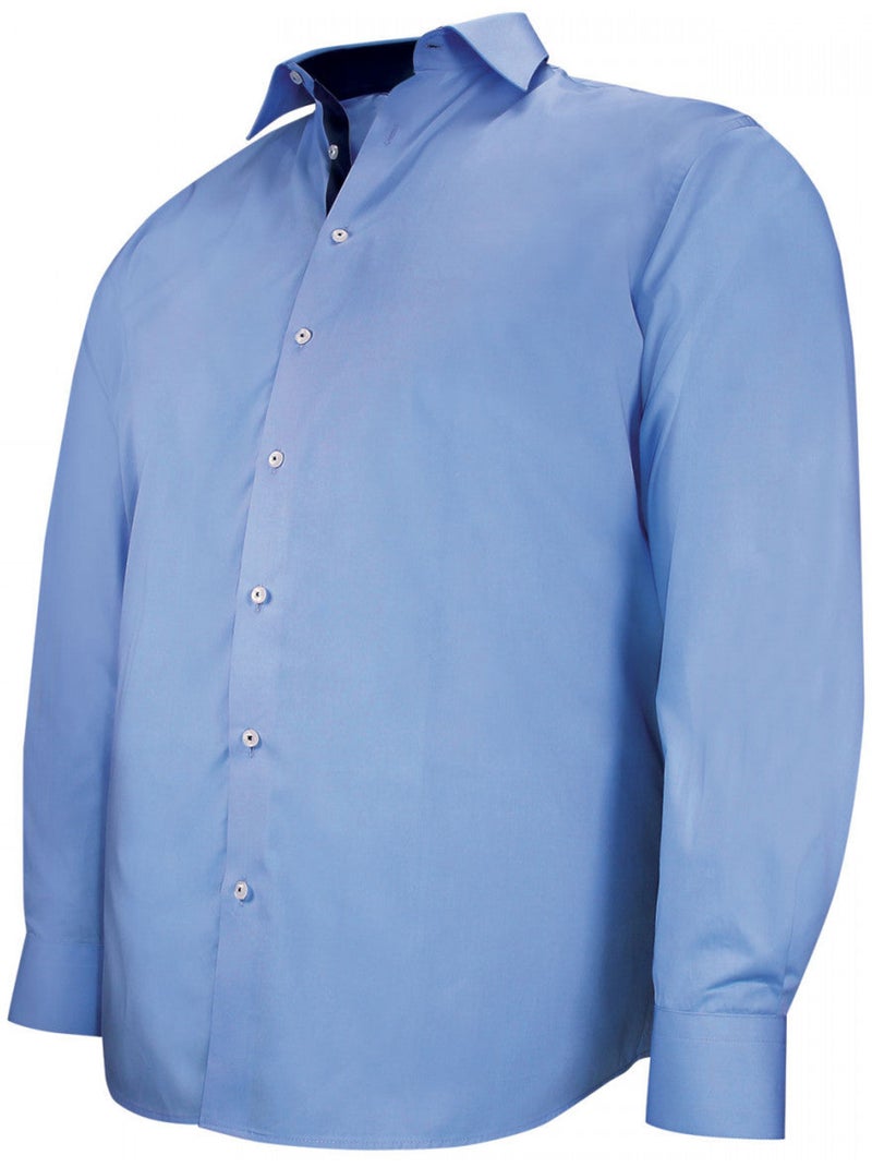 Chemise homme grande taille tissu uni coupe droite CLASSOPO Doublissimo Marron , 49,50 4XL Marron - Kiabi