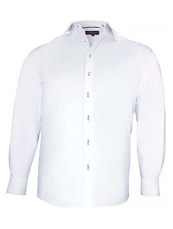 Chemise homme grande taille tissu uni coupe droite FILOPPO Doublissimo Bordeaux , 49,50 4XL