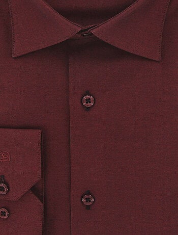 Chemise homme grande taille tissu uni coupe droite FILOPPO Doublissimo Bordeaux , 49,50 4XL