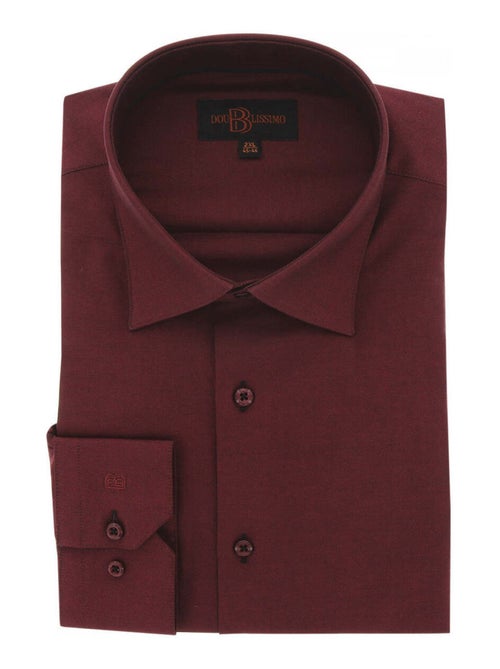 Chemise homme grande taille tissu uni coupe droite FILOPPO Doublissimo Bordeaux , 45,46 2XL - Kiabi