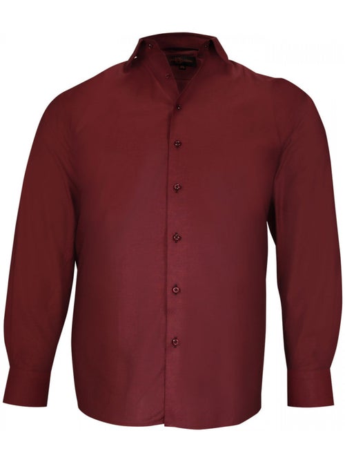 Chemise homme grande taille tissu uni coupe droite FILOPPO Doublissimo - Kiabi