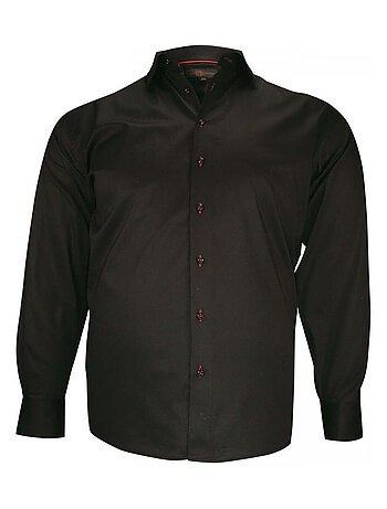 Chemise homme grande taille tissu uni coupe droite FILOPPO Doublissimo Bordeaux , 49,50 4XL