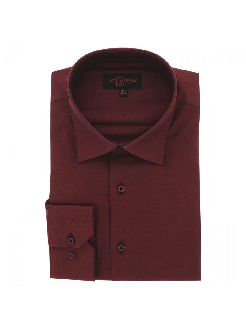 Chemise homme grande taille tissu uni coupe droite FILOPPO Doublissimo Rouge , 51,52 5XL Rouge - Kiabi