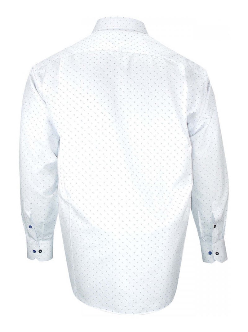 Chemise homme grande taille tissus à motifs coupe droite FRECCIA Doublissimo Blanc , 45,46 2XL Blanc - Kiabi