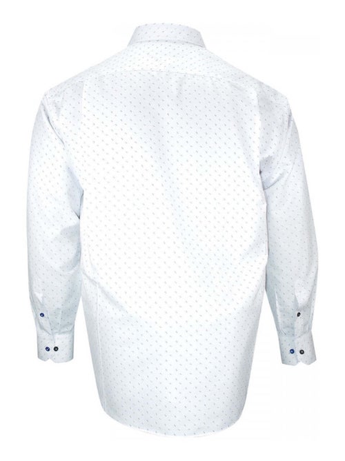 Chemise homme grande taille tissus à motifs coupe droite FRECCIA Doublissimo Blanc , 49,50 4XL - Kiabi