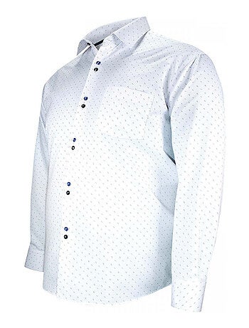 Chemise homme grande taille tissus à motifs coupe droite freccia doublissimo
