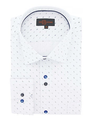 Chemise homme grande taille tissus à motifs coupe droite freccia doublissimo
