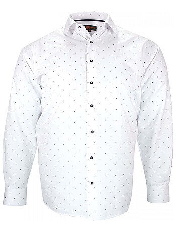 Chemise homme grande taille tissus à motifs coupe droite furtivo doublissimo