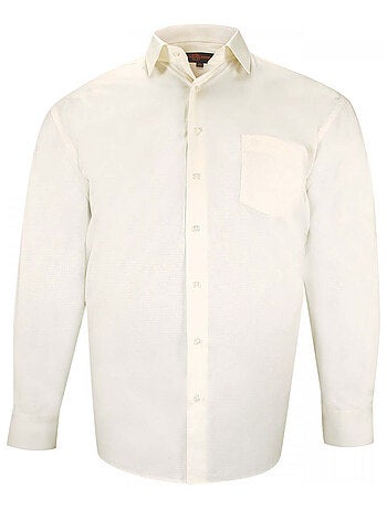 Chemise homme grande taille tissus armuré coupe droite DUOMO Doublissimo Beige , 51,52 5XL