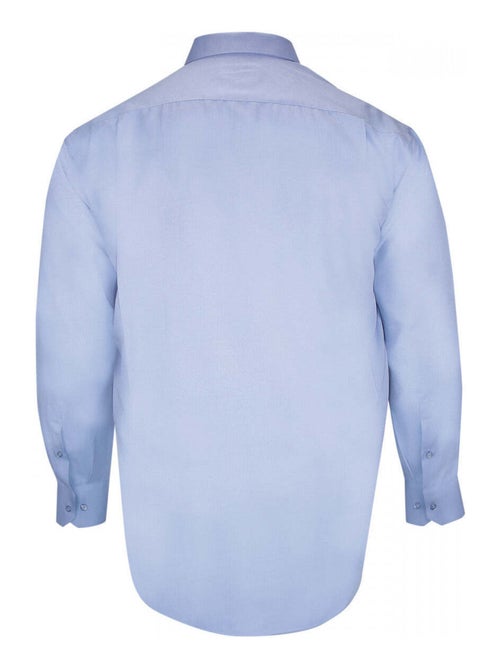 Chemise homme grande taille tissus chevron coupe droite SPINADI Doublissimo Bleu , 45,46 2XL - Kiabi