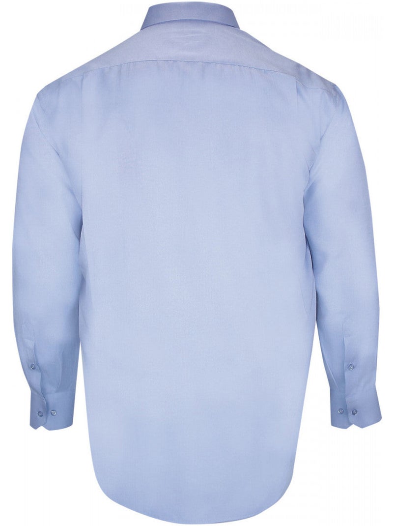 Chemise homme grande taille tissus chevron coupe droite SPINADI Doublissimo Bleu - Kiabi