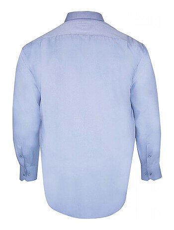 Chemise homme grande taille tissus chevron coupe droite SPINADI Doublissimo Blanc , 45,46 2XL