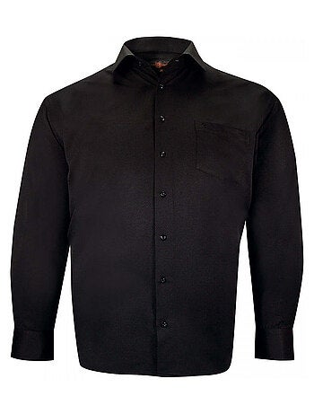 Chemise homme grande taille tissus premium armuré coupe droite BASTINI Doublissimo Blanc , 45,46 2XL