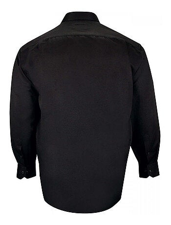 Chemise homme grande taille tissus premium armuré coupe droite BASTINI Doublissimo Blanc , 45,46 2XL