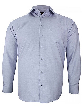 Chemise homme grande taille tissus premium armuré coupe droite DELLE Doublissimo
