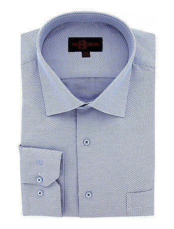Chemise homme grande taille tissus premium armuré coupe droite DELLE Doublissimo