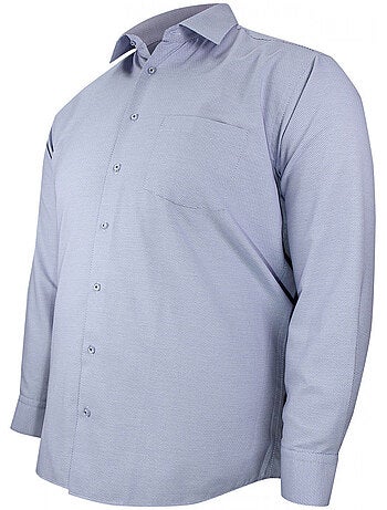 Chemise homme grande taille tissus premium armuré coupe droite DELLE Doublissimo