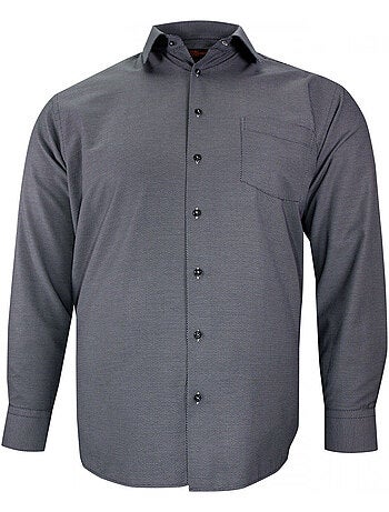 Chemise homme grande taille tissus premium armuré coupe droite DELLE Doublissimo
