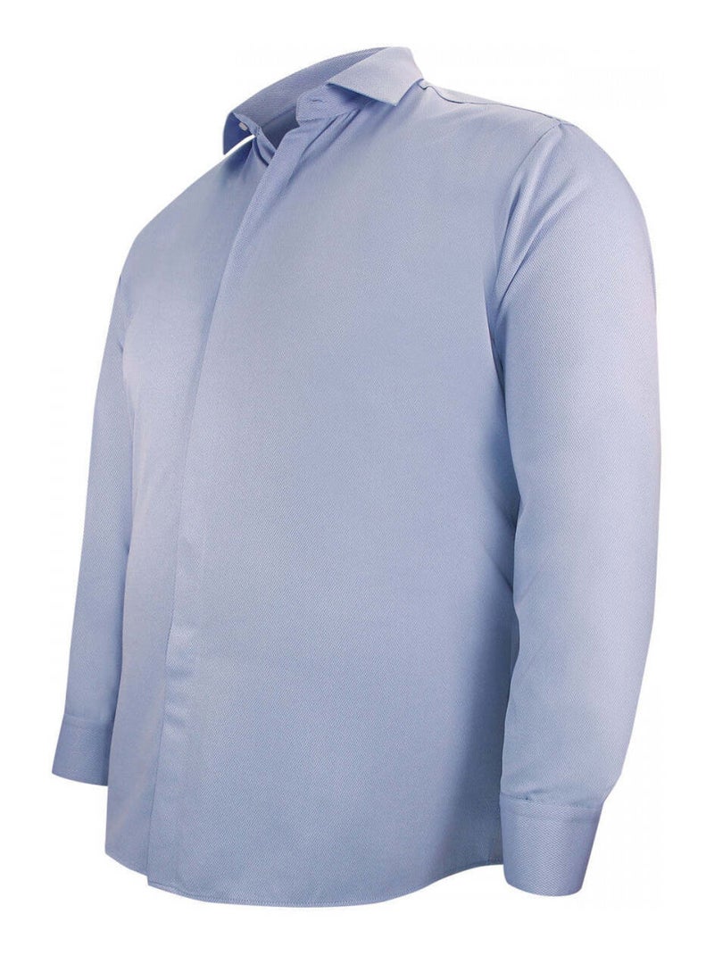 Chemise homme grande taille tissus premium armuré coupe droite ELGANZA Doublissimo Blanc , 45,46 2XL Blanc - Kiabi