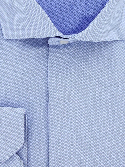 Chemise homme grande taille tissus premium armuré coupe droite ELGANZA Doublissimo Blanc , 47,48 3XL - Kiabi