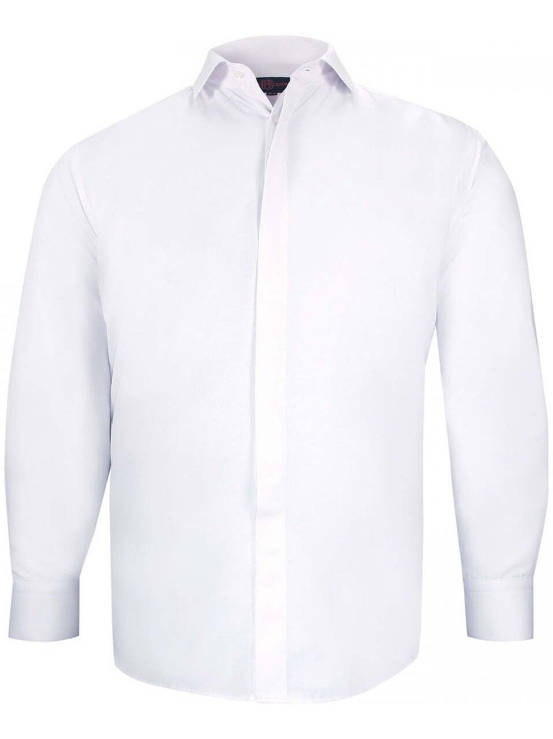 Chemise homme grande taille tissus premium armuré coupe droite ELGANZA Doublissimo Blanc , 47,48 3XL Blanc - Kiabi