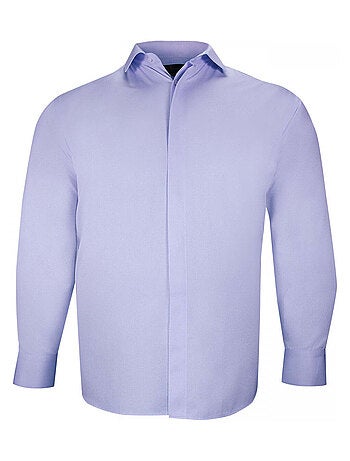 Chemise homme grande taille tissus premium armuré coupe droite ELGANZO Doublissimo Parme , 45,46 2XL
