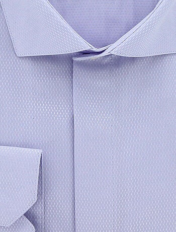 Chemise homme grande taille tissus premium armuré coupe droite ELGANZO Doublissimo Parme , 45,46 2XL