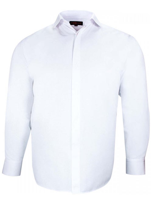 Chemise homme grande taille tissus premium armuré coupe droite ELGANZO Doublissimo Parme , 45,46 2XL - Kiabi