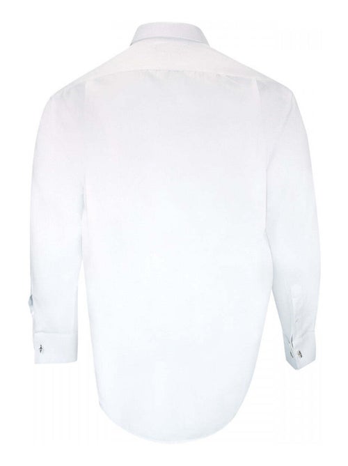 Chemise homme grande taille tissus premium armuré coupe droite NOZZE Doublissimo Blanc , 45,46 2XL - Kiabi