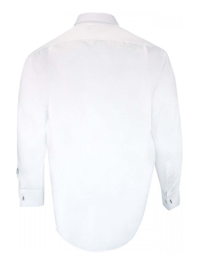 Chemise homme grande taille tissus premium armuré coupe droite NOZZE Doublissimo Blanc , 45,46 2XL Blanc - Kiabi