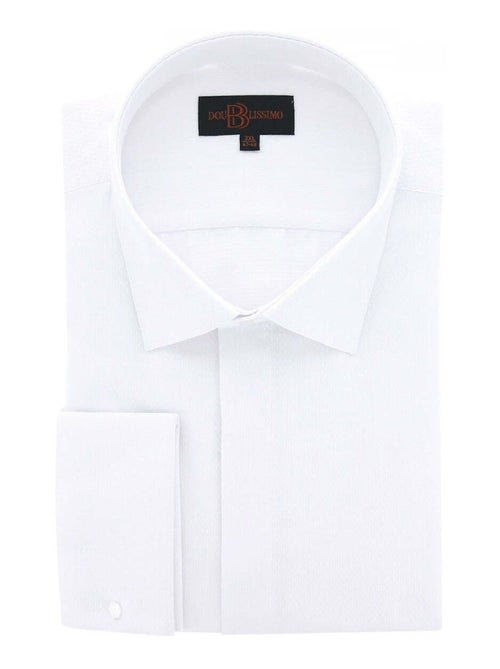 Chemise homme grande taille tissus premium armuré coupe droite NOZZE Doublissimo Blanc , 45,46 2XL - Kiabi