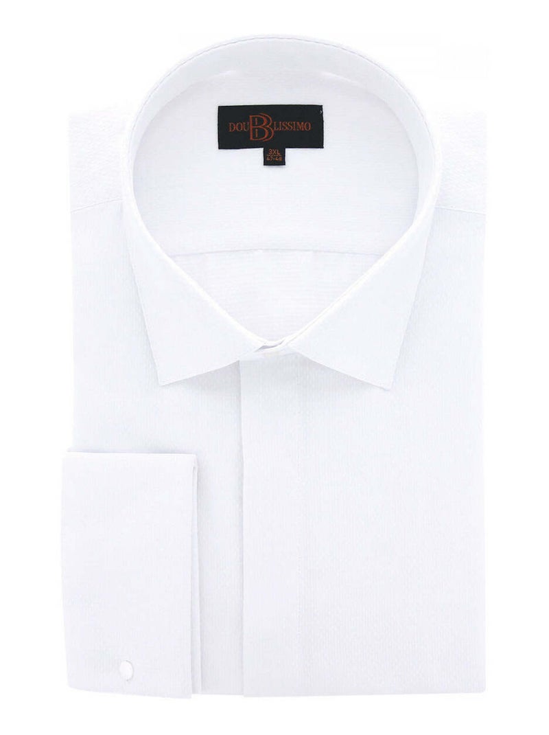 Chemise homme grande taille tissus premium armuré coupe droite NOZZE Doublissimo Blanc , 45,46 2XL Blanc - Kiabi