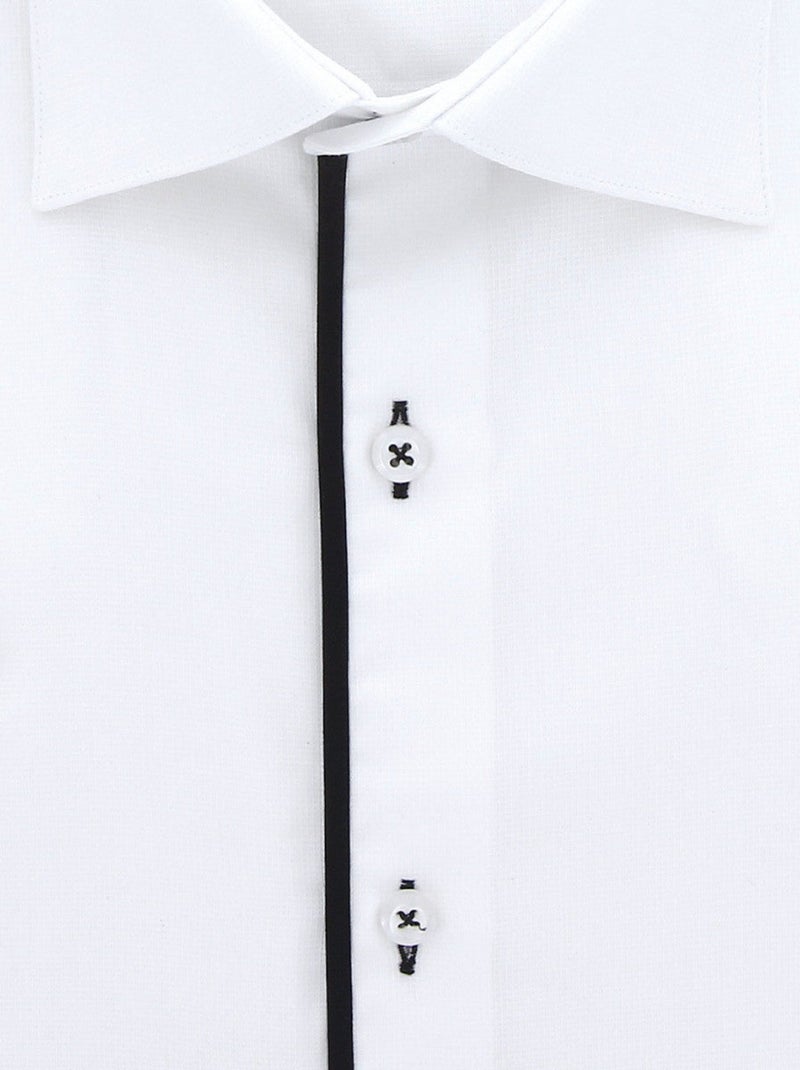 Chemise homme grande taille unie avec liseré coupe droite FINTURA Doublissimo Blanc , 53,54 6XL Blanc - Kiabi