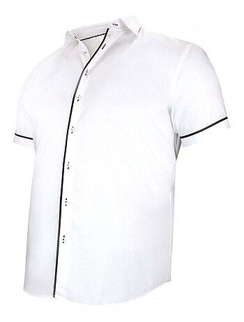 Chemise homme grande taille unie avec liseré coupe droite FINTURA Doublissimo
