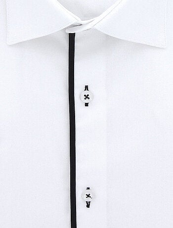 Chemise homme grande taille unie avec liseré coupe droite FINTURA Doublissimo