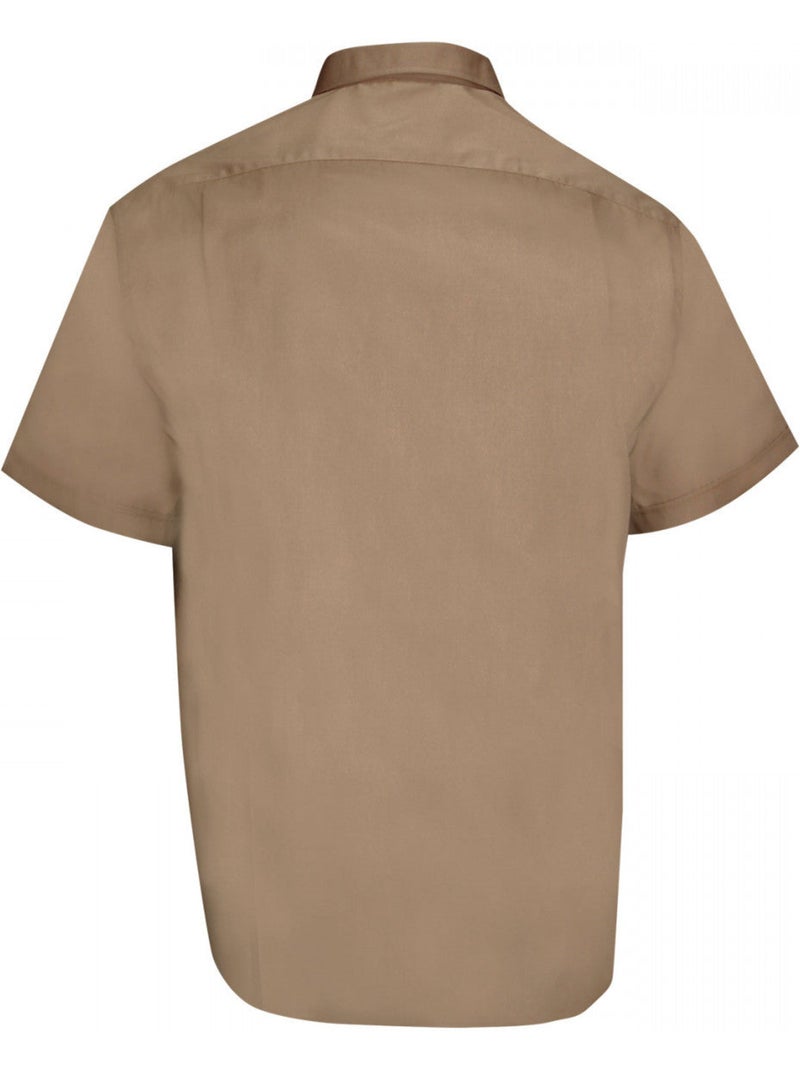 Chemise homme grande taille unie coupe droite BASIC Doublissimo Marron , 49,50 4XL Marron - Kiabi