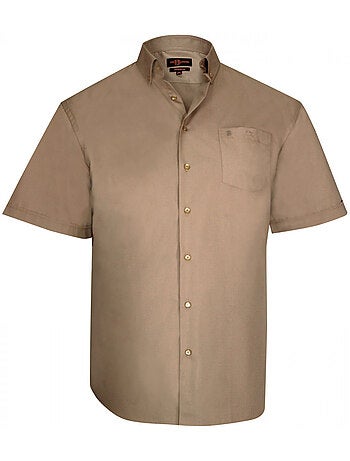 Chemise homme grande taille unie coupe droite BASIC Doublissimo