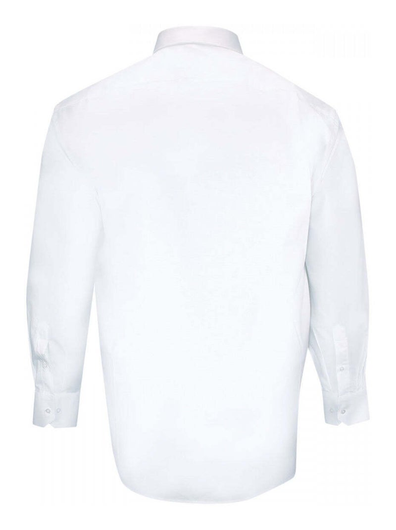 Chemise homme grande taille unie coupe droite LISIO Doublissimo Blanc , Blanc , 45,46 2XL Blanc Blanc - Kiabi