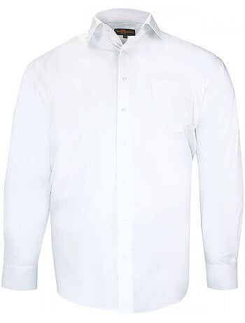 Chemise homme grande taille unie coupe droite LISIO Doublissimo