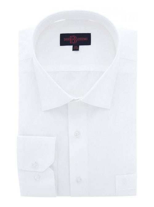 Chemise homme grande taille unie coupe droite LISIO Doublissimo Noir , 47,48 3XL - Kiabi