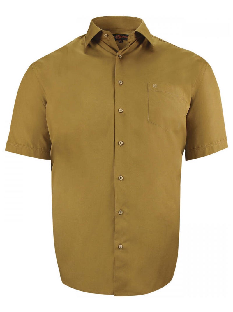 Chemise homme grande taille unie coupe droite PRIMINO Doublissimo Beige , 47,48 3XL Beige - Kiabi
