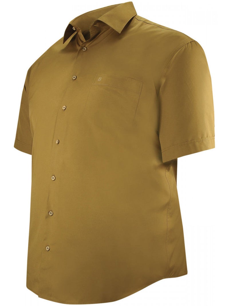 Chemise homme grande taille unie coupe droite PRIMINO Doublissimo Beige , 49,50 4XL Beige - Kiabi