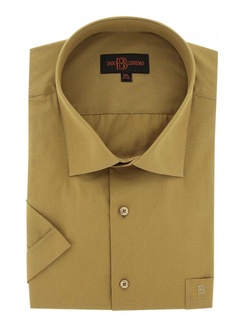 Chemise homme grande taille unie coupe droite PRIMINO Doublissimo Marron , 51,52 5XL - Kiabi