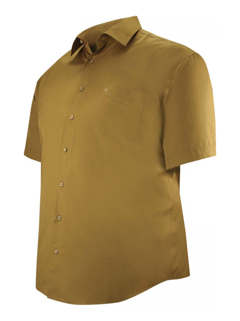 Chemise homme grande taille unie coupe droite PRIMINO Doublissimo Taupe , 45,46 2XL Marron clair - Kiabi