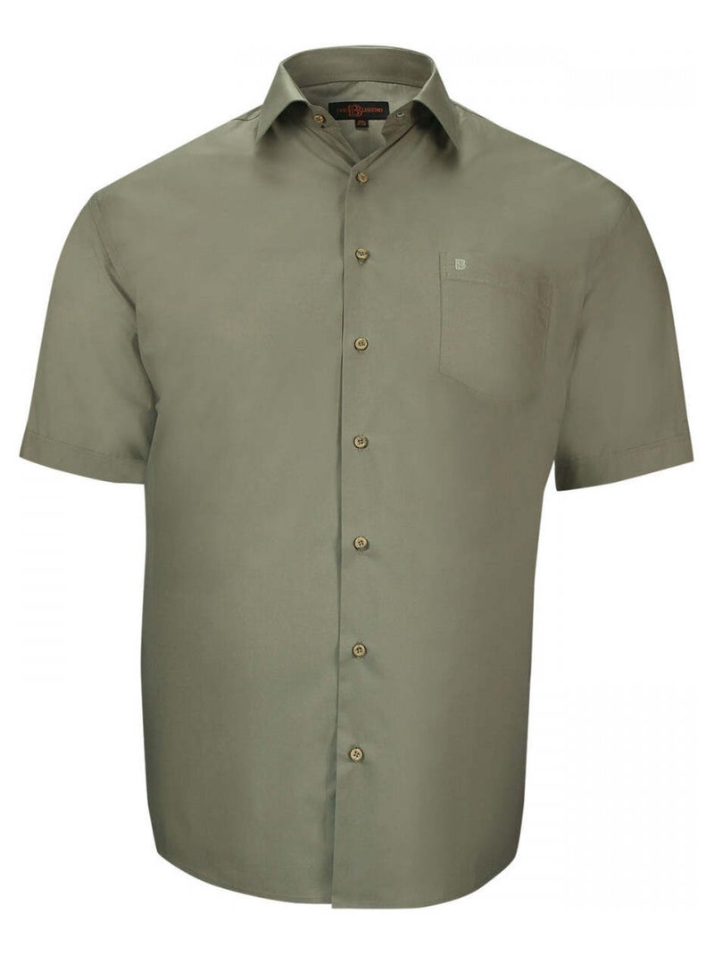 Chemise homme grande taille unie coupe droite PRIMINO Doublissimo Vert kaki , 45,46 2XL Vert kaki - Kiabi