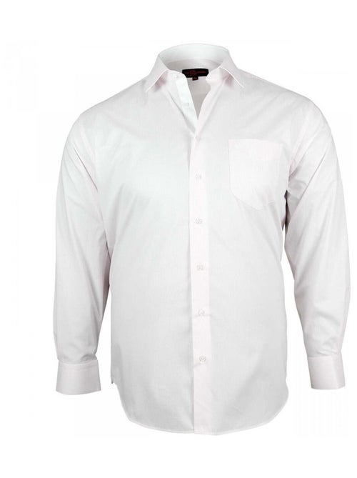 Chemise homme grande taille unie coupe droite SMART Doublissimo Rose , 53,54 6XL - Kiabi