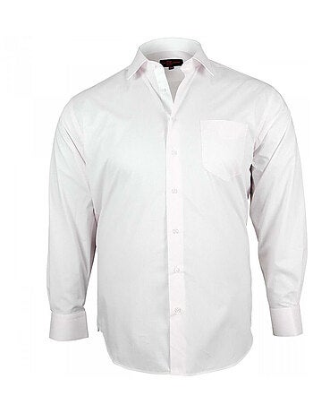 Chemise homme grande taille unie coupe droite SMART Doublissimo