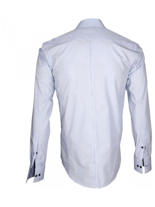 Chemise homme haut de gamme coupe cintrée BIAGI Emporio balzani Bleu moyen , 45 - Kiabi