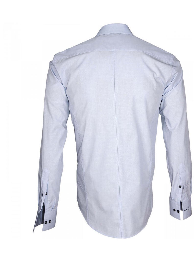 Chemise homme haut de gamme coupe cintrée BIAGI Emporio balzani Bleu moyen , 45 Bleu méditerranée - Kiabi